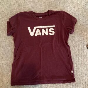 Vans Wonens Burgundy T-Shirt